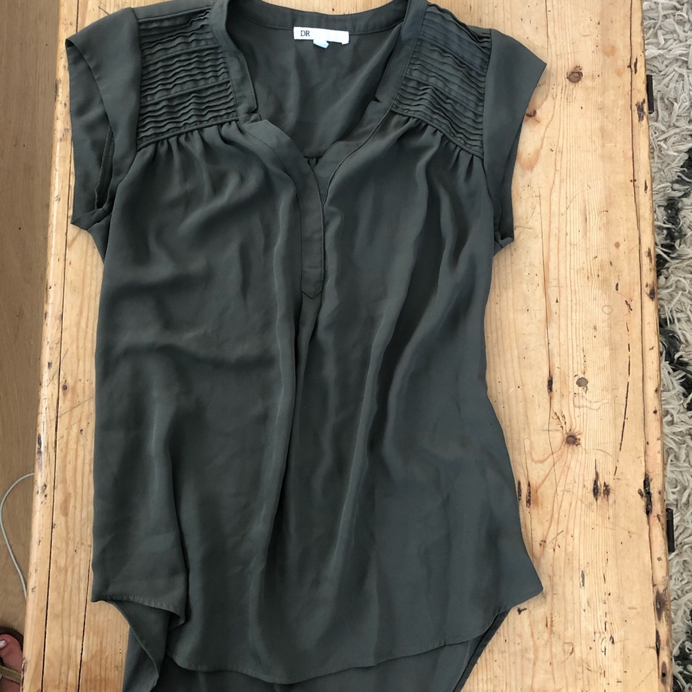 Army green silky tank